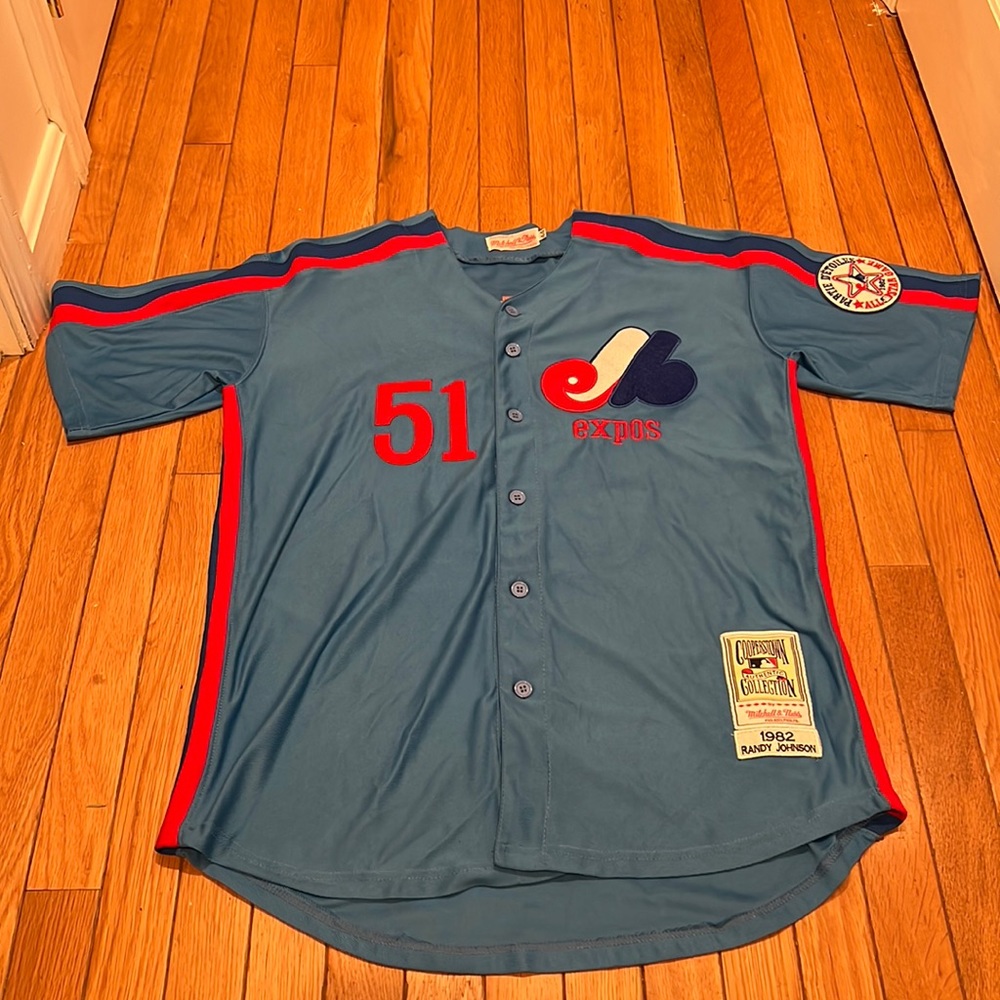 Vintage Randy Johnson Montreal Expos MLB Jersey Cooperstown Authentic Collection